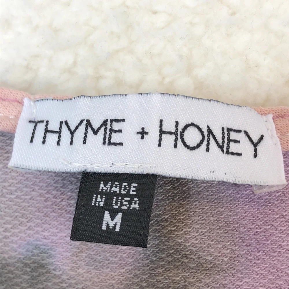 NWT Thyme + Honey Womens Swing Purple & Gray Tie Dye Top SIZE MEDIUM - Picture 2 of 7